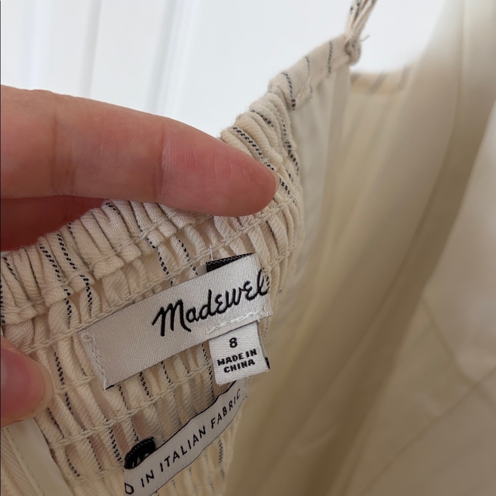 Madewell Cream Striped Jumpsuit - Picture 4 of 5
